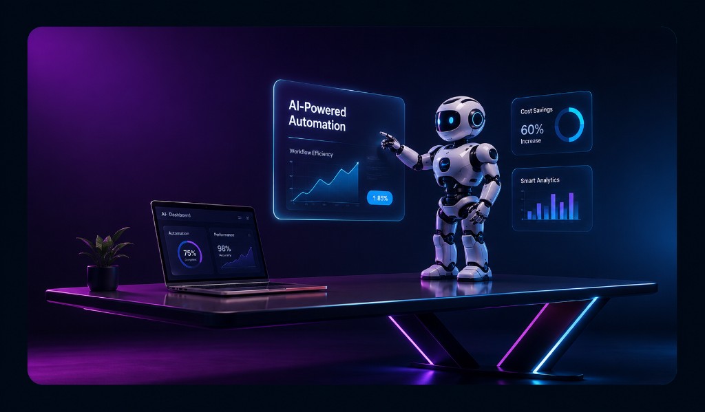 AI-powered automation robot with smart analytics